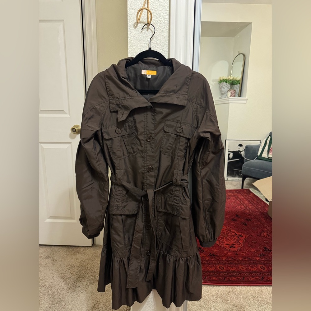 Tulle trench coat